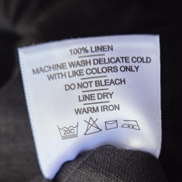 American Giant Cropped Linen Pants Size XS Black Pull-On - Picture 5 of 5